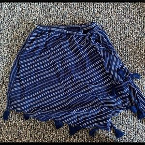 Blue tie skirt